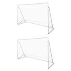 vidaXL Voetbalgoals 2 st 240x90x150 cm staal, Sport en Fitness, Verzenden, Nieuw