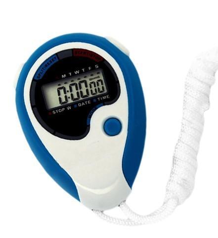 Digitale stopwatch (blauw/wit, ABS-kunststof), Doe-het-zelf en Verbouw, Gereedschap | Handgereedschap, Nieuw, Ophalen of Verzenden
