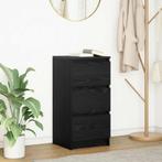 vidaXL Dressoir 37,5x35x76 cm spaanplaat zwart eikenkleurig, Huis en Inrichting, Kasten | Dressoirs, Minder dan 50 cm, Verzenden