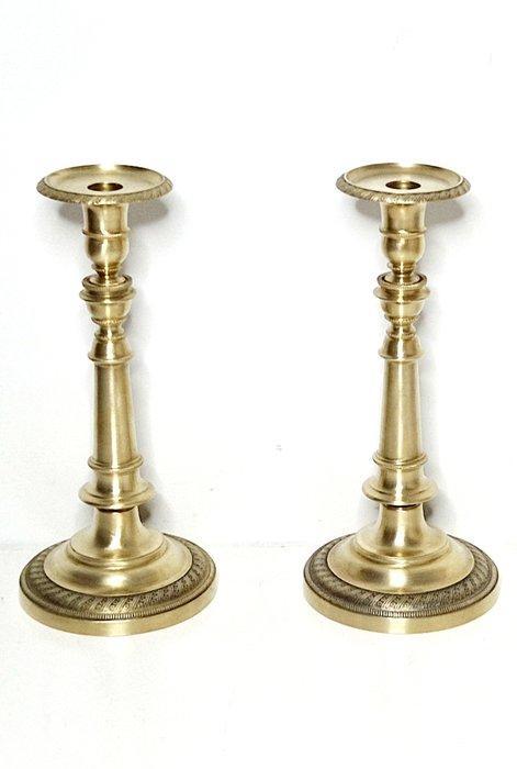 Kandelaar (2) - Verguld messing, Antiek en Kunst, Antiek | Overige Antiek