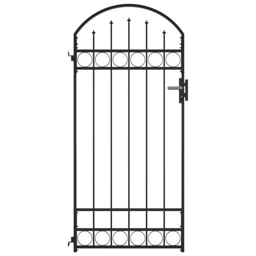 Poort Staal Zwart - 45% Korting - OP = OP! - Slimme Koop, Tuin en Terras, Tuinhekken en Hekwerk, Met poort, Nieuw, IJzer, Tuinhek