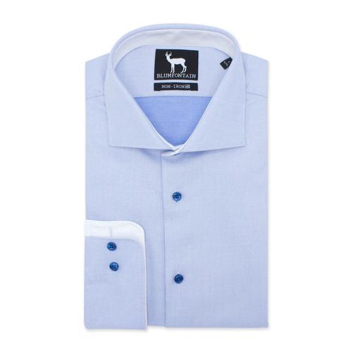 GENTS - Blumfontain NOS dobby lichtblauw - XL7 43/44, Kleding | Heren, Overhemden, Verzenden