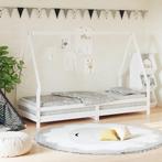 vidaXL Kinderbedframe 90x200 cm massief grenenhout wit, Kinderen en Baby's, Kinderkamer | Bedden, Verzenden, Nieuw