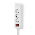 Stekkerdoos met USB | Nedis | 1.5 meter, Verzenden, Nieuw