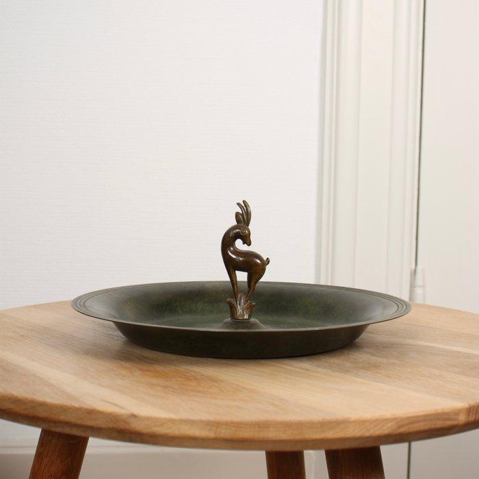Dienblad - Brons - Deens bronzen dienblad, Antiek en Kunst, Curiosa en Brocante