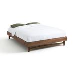 Nieuw! | Vintage bed met beddenbodem, Larsen | notenhout, Nieuw, Verzenden