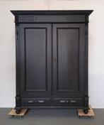 Grote XXL antieke kast demontabel garderobe  Black truffel, Ophalen of Verzenden