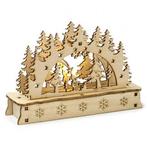 Houten kerstfiguur | Kerstman in bos | Konstsmide, Diversen, Kerst, Verzenden, Nieuw