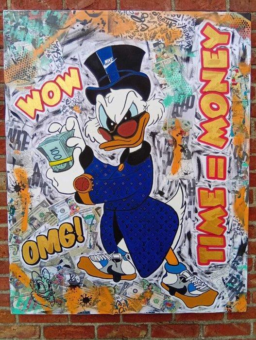 ESQ - Donald Time is money canvas Xl, Antiek en Kunst, Kunst | Schilderijen | Modern