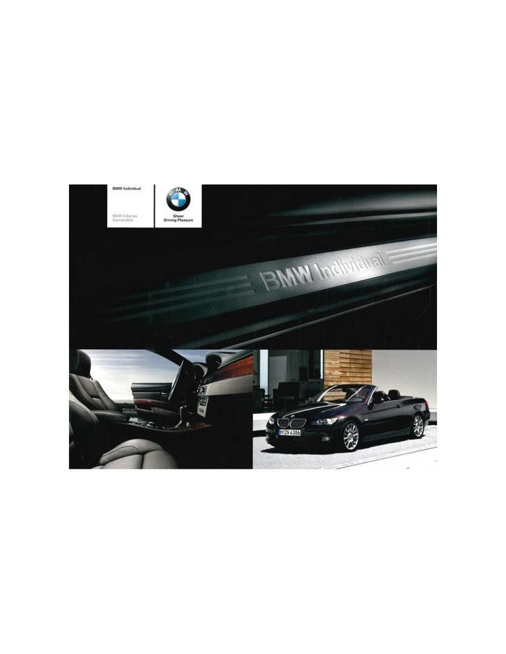 2008 BMW 3 SERIE INDIVIDUAL BROCHURE ENGELS, Boeken, Auto's | Folders en Tijdschriften, BMW