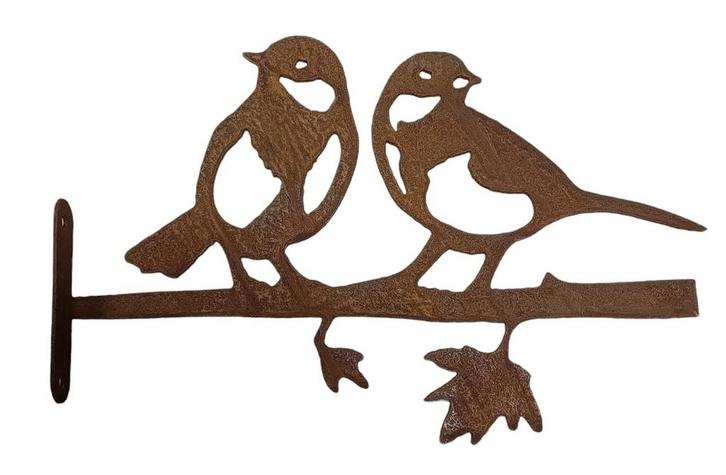 Tuindecoratie  Koolmees koppel -H20 x B29cm, Tuin en Terras, Tuinwanddecoratie, Verzenden