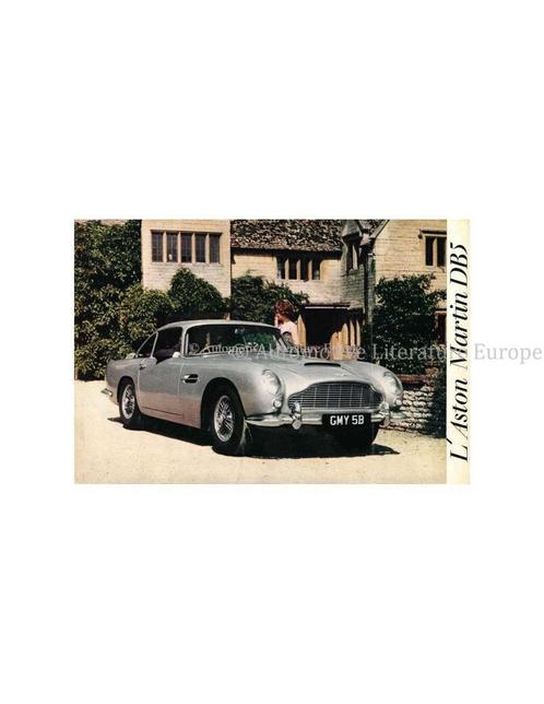 1963 ASTON MARTIN DB5 BROCHURE ENGELS, Boeken, Auto's | Folders en Tijdschriften