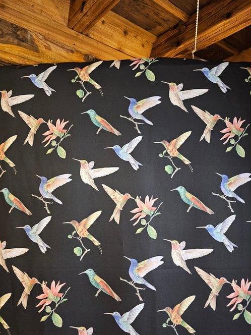 Offerte! Exclusieve Art Dèco stof met kolibrie - 300x280cm -, Antiek en Kunst, Antiek | Kleden en Textiel