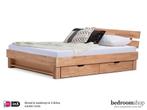 Houten bed (kernbeuken) - 160x200 - optioneel:nachtkastje, Overige kleuren, Verzenden, 200 cm, 160 cm