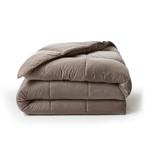 Lazy all-in-one dekbed Velvet - taupe - 1-persoons | 140 x, Verzenden, Nieuw