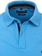 Casa Moda Polo Shirt Comfort Fit Effen Stretch Blauw, Kleding | Heren, Polo's, Verzenden, Nieuw, Blauw