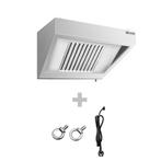 GGM Gastro | Wandafzuigkap - 800mm - met filter & lamp |, Wandschouwkap, Verzenden, Nieuw, Inbouw