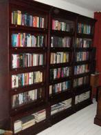 Mahonie boekenkast klok dekenkist mooi kabinet bureau stoel