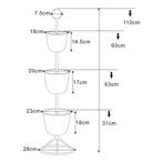 Plantenstandaard Alphen 3 bloempotten 110x28 cm lichtblauw [, Verzenden, Nieuw