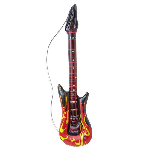 Rocker Opblaas Gitaar 1,05m, Hobby en Vrije tijd, Feestartikelen, Nieuw, Verzenden