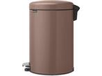 Brabantia NewIcon - Pedaalemmer - 20 liter - Satin Taupe, Huis en Inrichting, Verzenden, Zo goed als nieuw