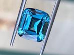 1 pcs Blauw, Groen Toermalijn - 5.70 ct - Gemological, Sieraden, Tassen en Uiterlijk, Edelstenen, Nieuw