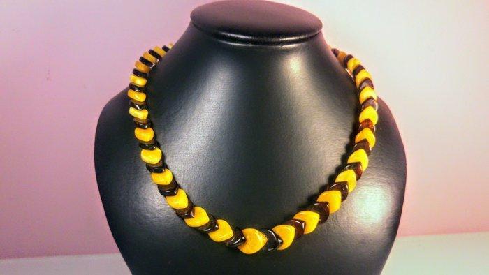 Balti Amber Halsketting - Barnsteen - Honey colour - Faceted, Antiek en Kunst, Curiosa en Brocante