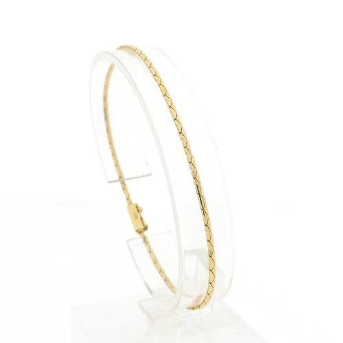 Gouden cobra schakel armband | 19 cm, Sieraden, Tassen en Uiterlijk, Armbanden, Goud, Gebruikt, Goud, Verzenden