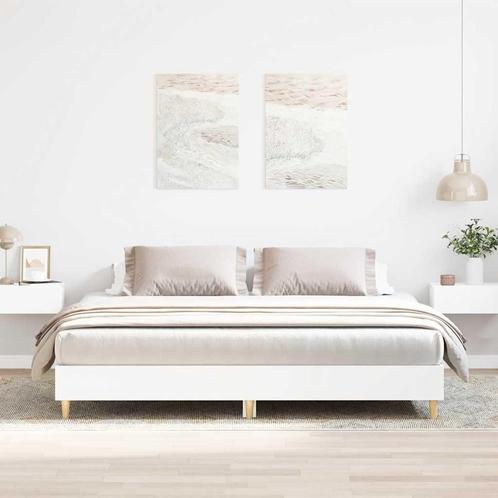 vidaXL Bedframe zonder matras 180x200 cm spaanplaat wit, Huis en Inrichting, Slaapkamer | Bedden, 80 cm, 200 cm, Wit, Eenpersoons