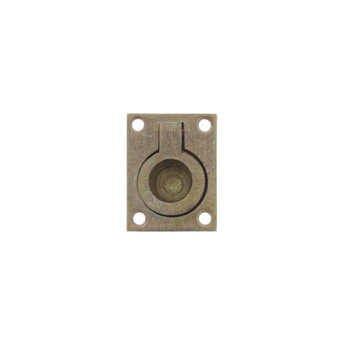 Intersteel Luikring rechthoekig 41x31mm - messing getrommeld, Doe-het-zelf en Verbouw, Hang- en Sluitwerk, Nieuw, Verzenden