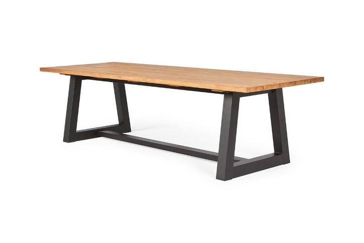 suns ovada aluminium teak tuintafel 280, Tuin en Terras, Tuintafels, Nieuw, Teakhout, Rechthoekig