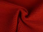 Wafelstof – Rood, Hobby en Vrije tijd, Stoffen en Lappen, 120 cm of meer, Ophalen of Verzenden, Katoen, Rood
