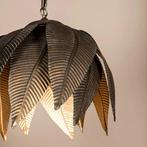 Hanglamp Goa retro design met palmbladeren goud kleurig, Huis en Inrichting, Lampen | Hanglampen, Nieuw, Verzenden