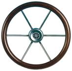 LEADER STUURWIEL 6 SPAAKS MAHONIE 39 CM, Watersport en Boten, Ophalen of Verzenden, Nieuw, Zeilboot of Motorboot