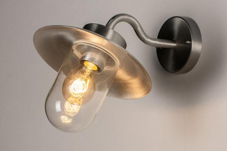 Rietveld Wandlampen - Aluminium - Glas, Geschuurd Aluminium,, Huis en Inrichting, Lampen | Wandlampen, Verzenden