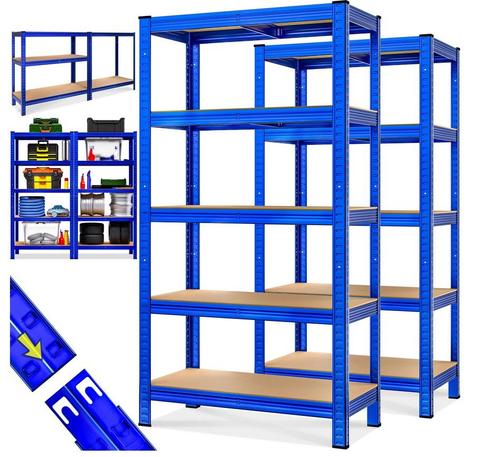 Metalen Opbergrek tot 875kg blauw Set 2 Stuks (Meubelen), Huis en Inrichting, Kasten | Televisiemeubels, Nieuw, Verzenden