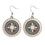 Fako Bijoux® - Oorbellen - Bohemian - Cirkel Retro - Wit, Sieraden, Tassen en Uiterlijk, Oorbellen, Verzenden, Nieuw