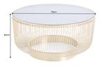 Ronde salontafel VARIATION 80cm goud metalen frame zwart, Huis en Inrichting, Tafels | Salontafels, Ophalen of Verzenden, Nieuw