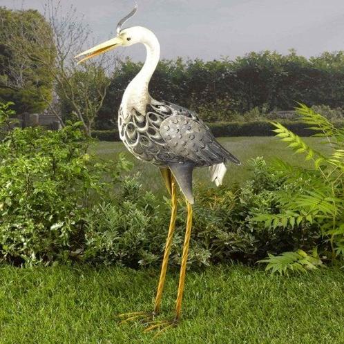 Solar Reiger - Metaal - 81 cm, Tuin en Terras, Tuinbeelden, Overige typen, Nieuw, Verzenden