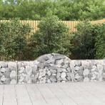 vidaXL Schanskorven 3 st gewelfd 200x30x60/80 cm, 100 cm of meer, Verzenden, Nieuw, Metaal