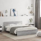 vidaXL Bedframe met hoofdeinde en LED-licht grijs sonoma, Verzenden, 200 cm, Grijs, 160 cm