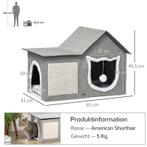 Kattenhuis Met Krabpaal Inclusief Speelbal Kattengrot 65cm X, Dieren en Toebehoren, Katten-accessoires, Nieuw, Verzenden