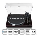 Platenspeler met Bluetooth transmissie Lenco Walnoot, Verzenden, Zo goed als nieuw