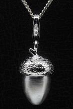 Zilveren Eikel zilver hanger en/of bedel, Sieraden, Tassen en Uiterlijk, Verzenden, Nieuw