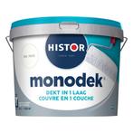 Histor Monodek Muurverf Ral 9010 10 liter, Nieuw, Verf, 5 tot 10 liter, Wit