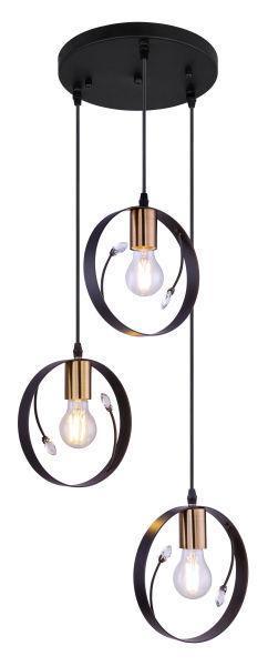 ACTIE: Hanglamp koper 3 lichten Globo Lighting Vigo E27 FOIR