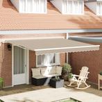 vidaXL Luifel handmatig uitschuifbaar 3x2,5 m beige, Verzenden, Nieuw