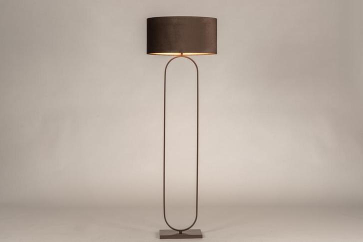 Rietveld Vloerlampen - Bruin - Stof, Metaal, Huis en Inrichting, Lampen | Vloerlampen, Verzenden