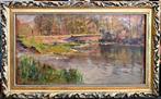 Giuseppe Mentessi (1857-1931) - Paesaggio, Antiek en Kunst