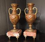 stile Luigi XVI, 31 cm - Urn (2) - Brons, Marmer